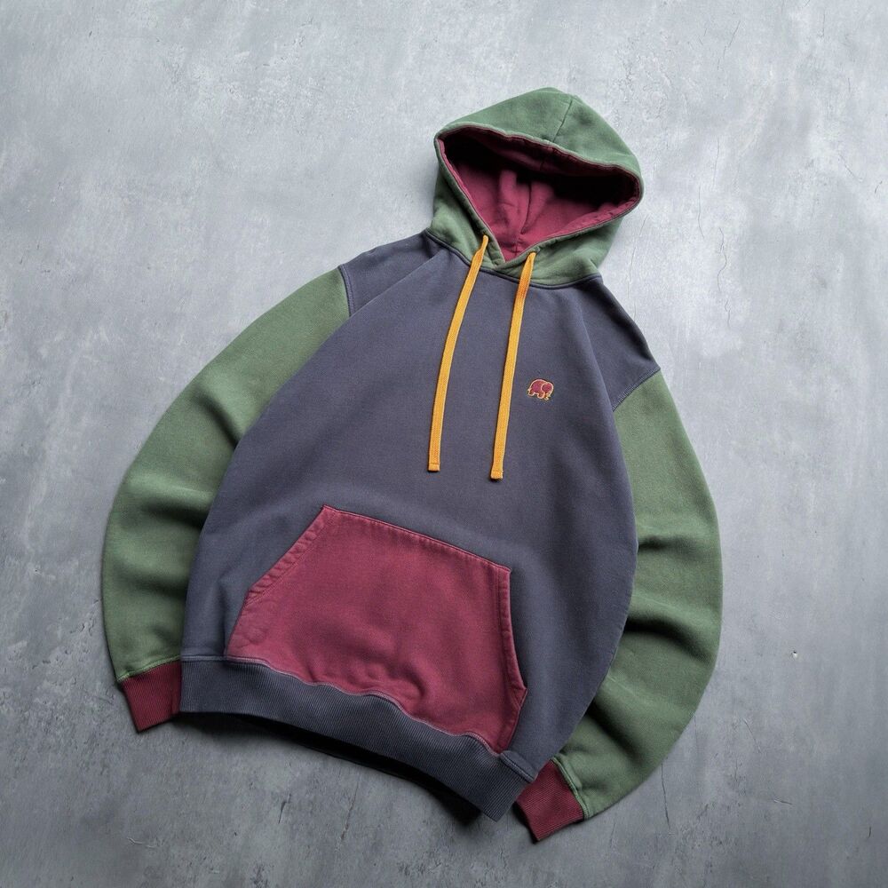 Trendsplant Hoodie Small Colorblock Organic Cotton Portugal Elephant Logo